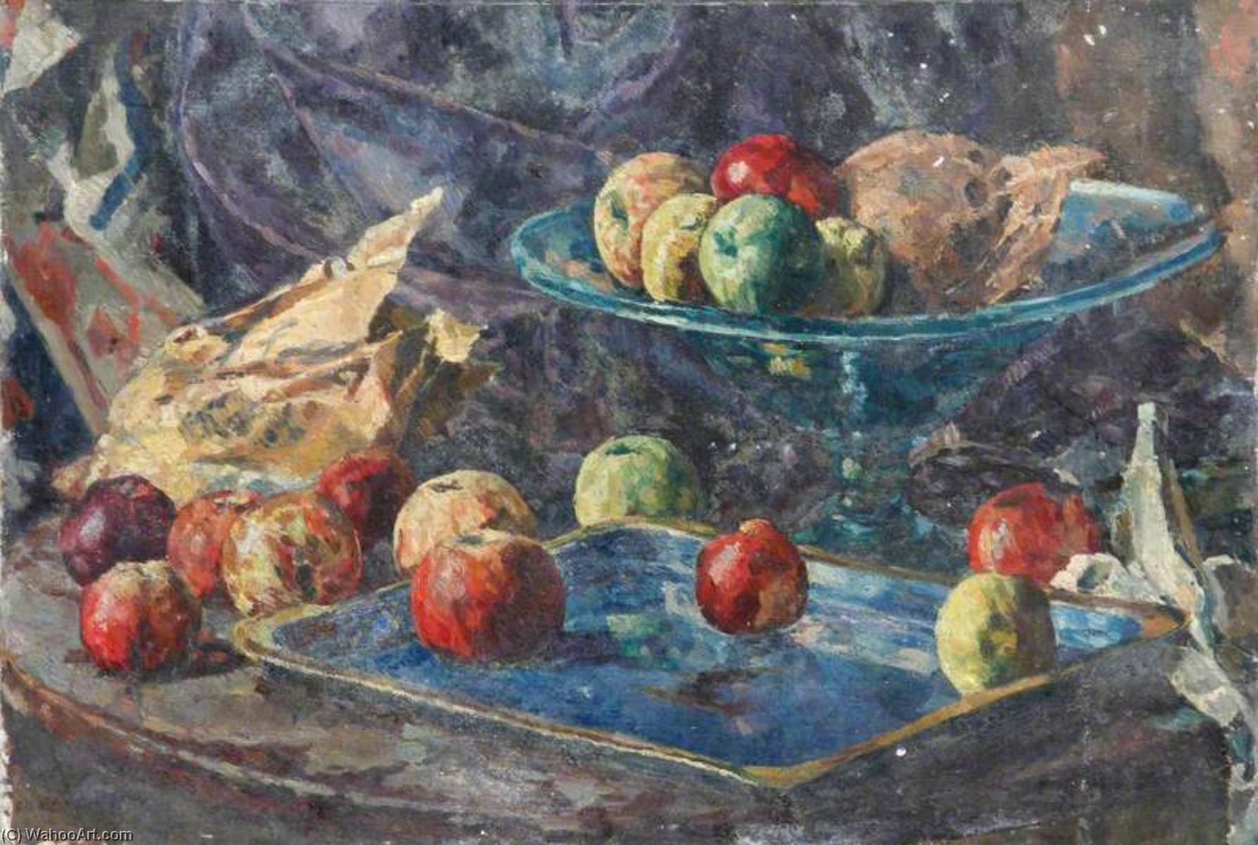 Still Life Of Apples And Bowl In Two Dishes — Alan Francis Clutton Brock