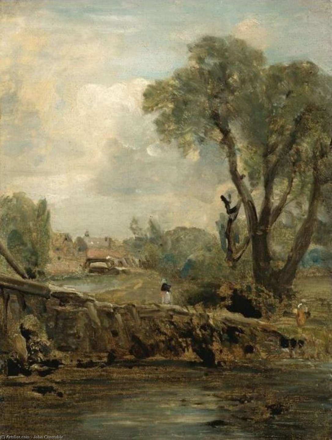 Flatford Mill From The Tow Path — Джон Констебл
