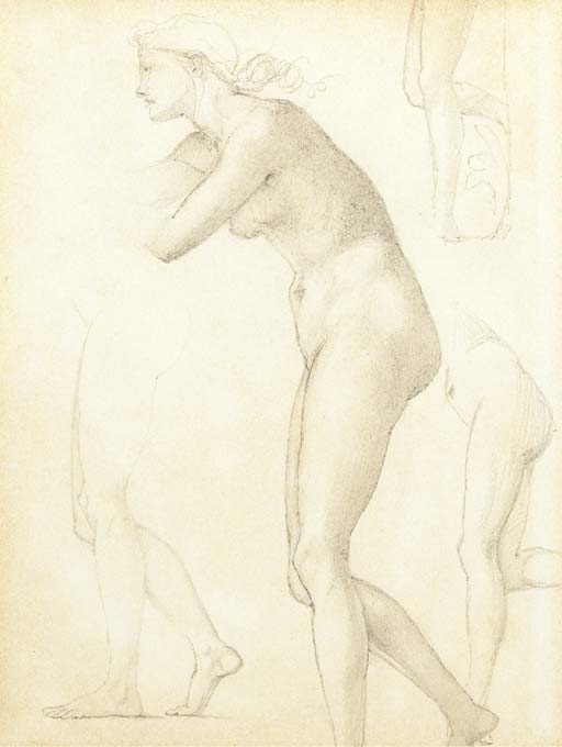 Study For The Figure Of Galatea In The Godhead Fires, — Edward Coley Burne-jones