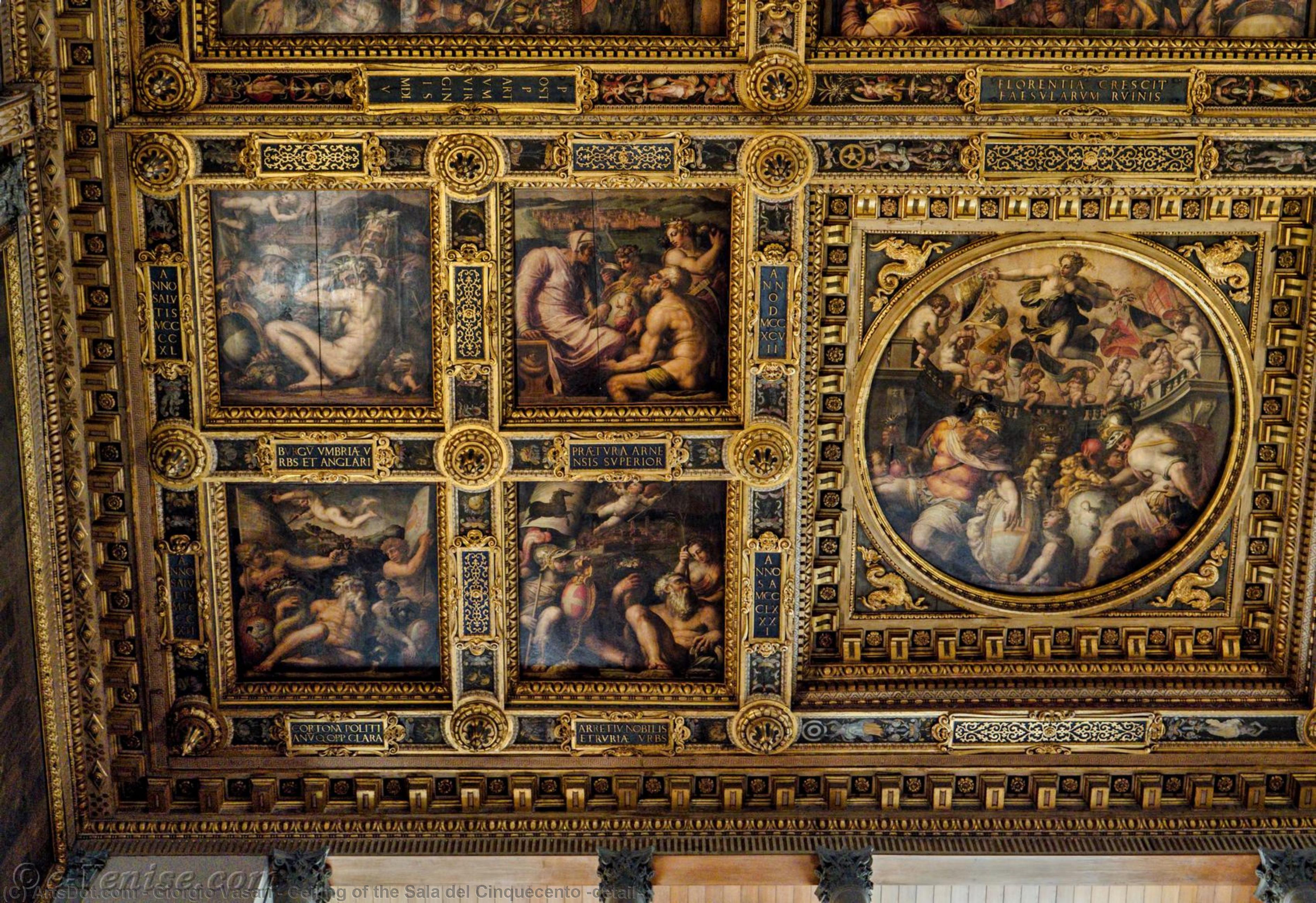 Ceiling Of The Sala Del Cinquecento (detail) — Giorgio Vasari