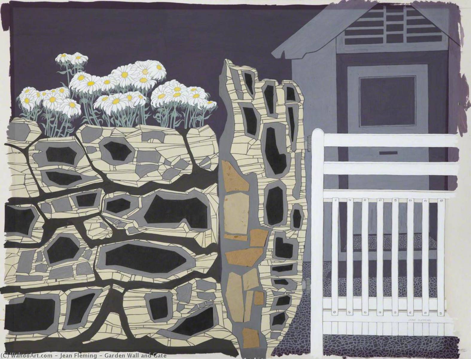 Garden Wall And Gate — Jean Fleming