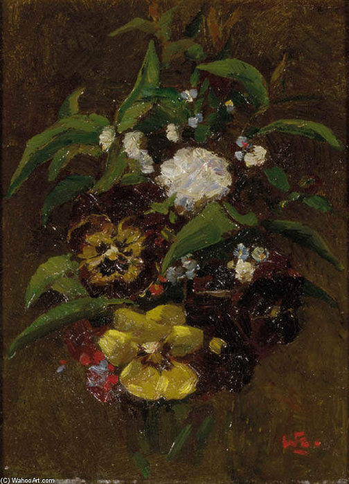 Bouquet Met Viooltjes — Willem De Zwart
