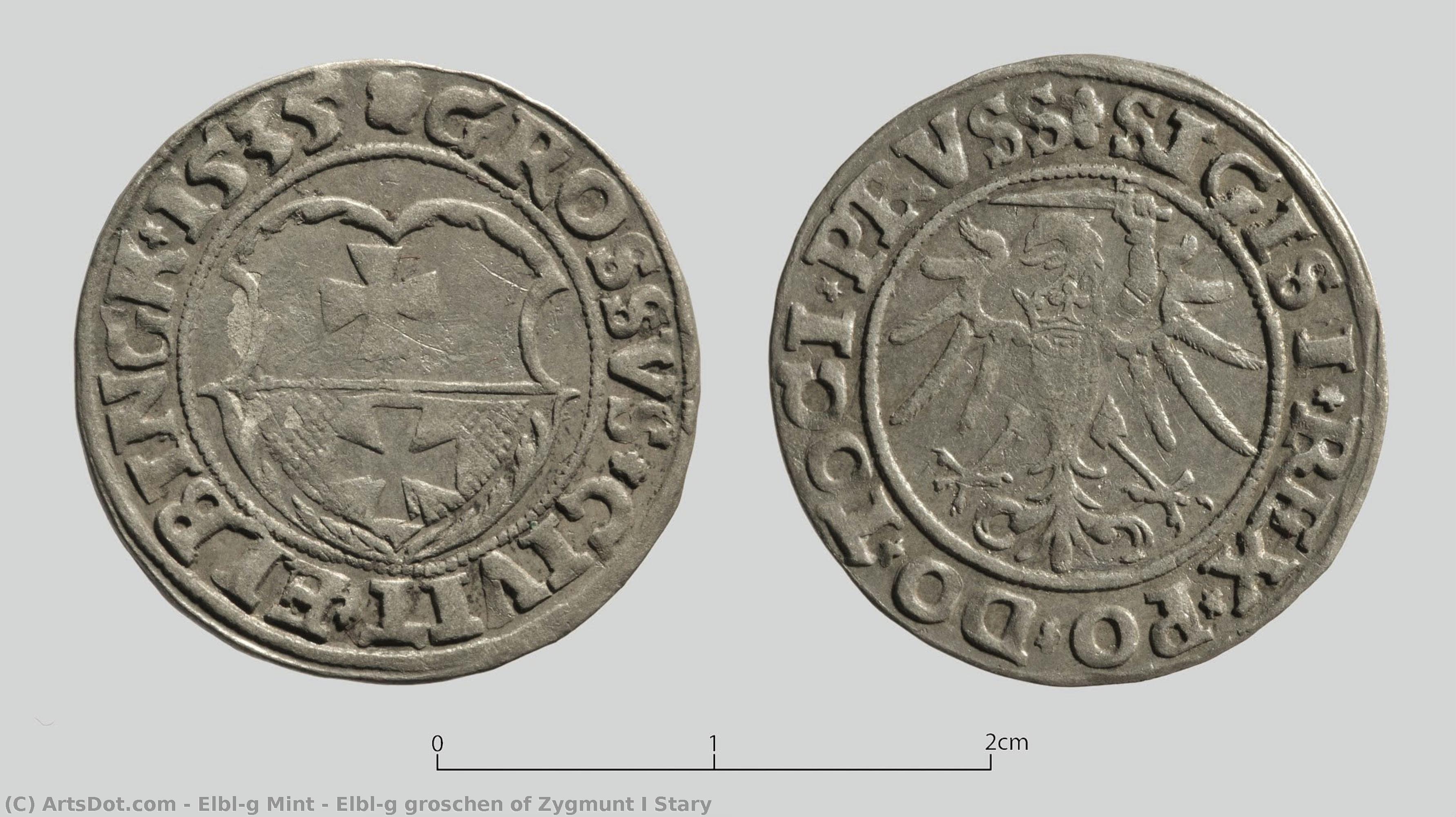 Elbląg Groschen Of Zygmunt I Stary — Elbląg Mint