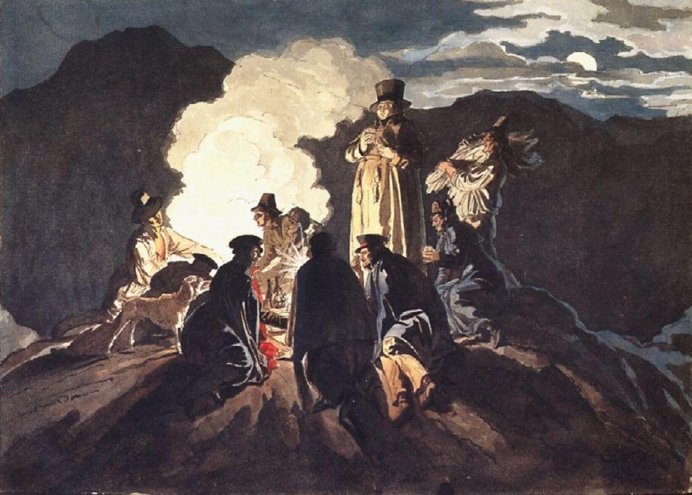 Bivouac On A Crater, Vesuvius — Karl Pavlovich Bryullov