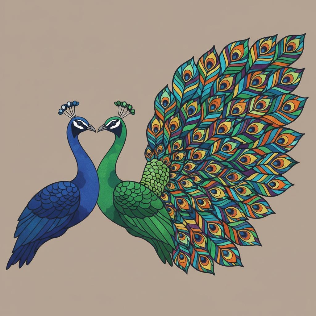 Jeweled Fanfare: A Study In Patterned Majesty And Silent Blue Echoes — Christian Noiret