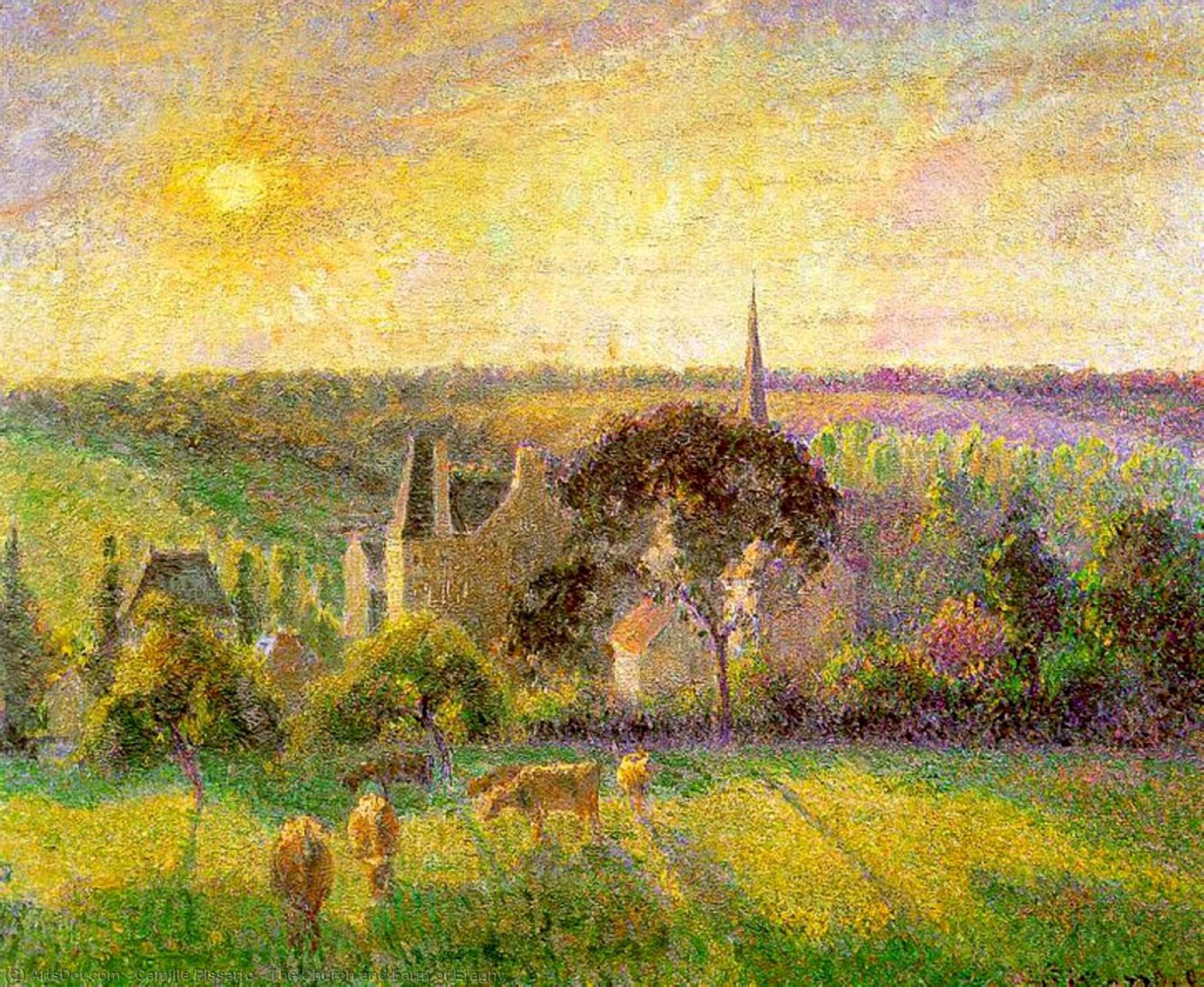 La Iglesia Y La Granja De Eragny — Camille Pissarro