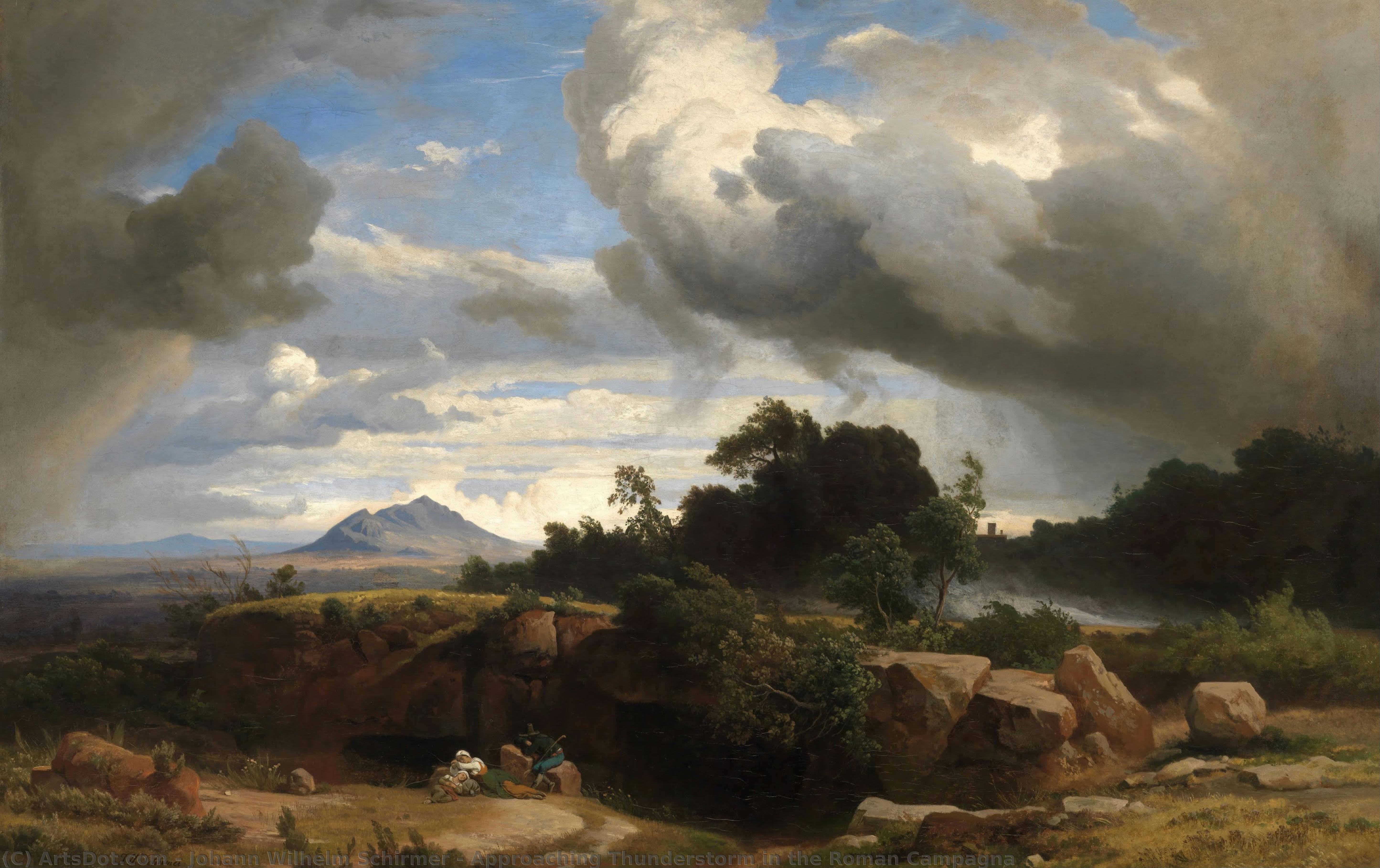 Approaching Thunderstorm In The Roman Campagna — Johann Wilhelm Schirmer