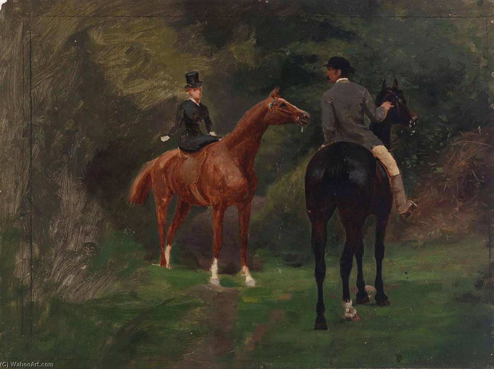 Figures On Horseback — Eliphalet Frazer Andrews