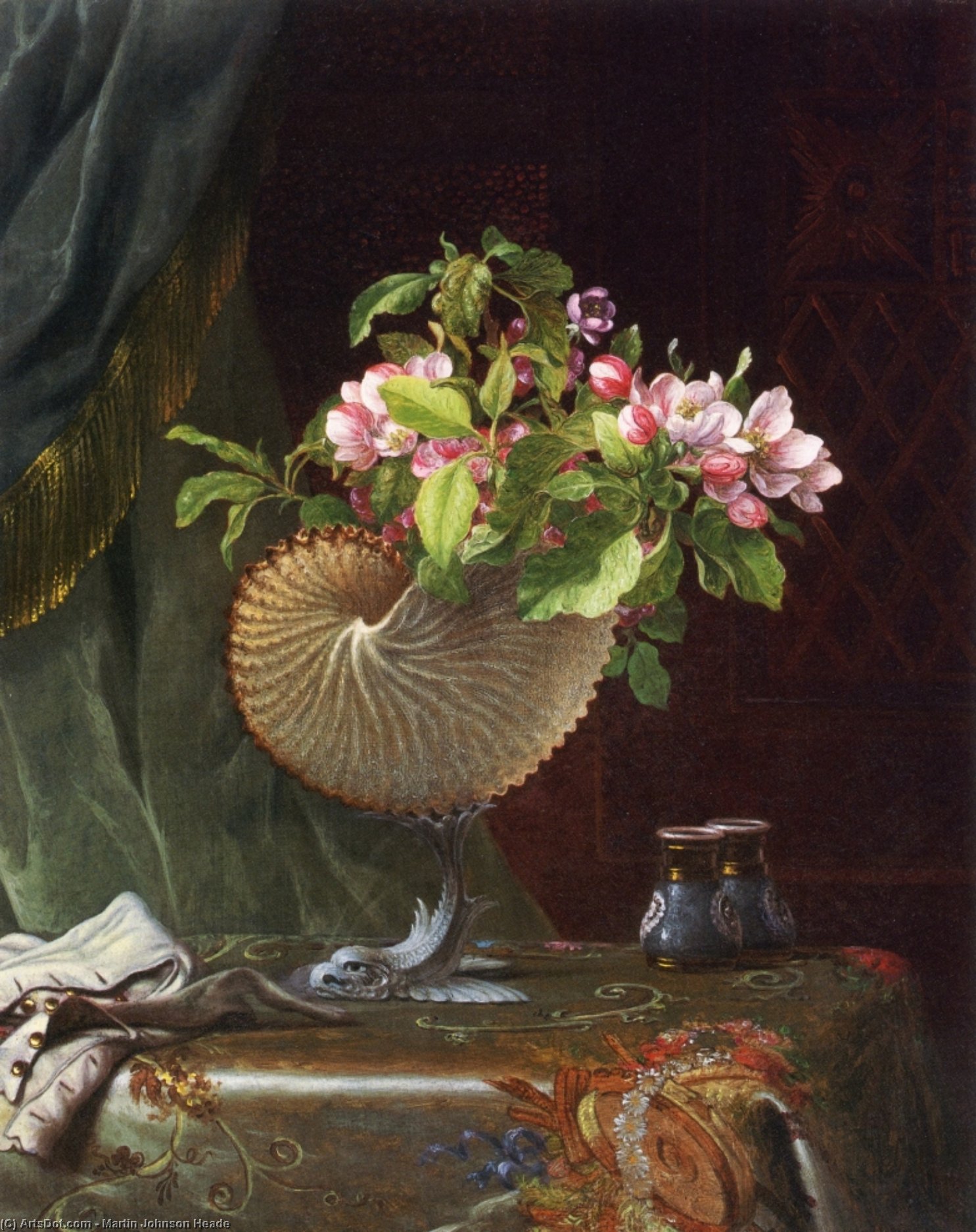 Victorian Still Life With Apple Blossoms — Martin Johnson Heade