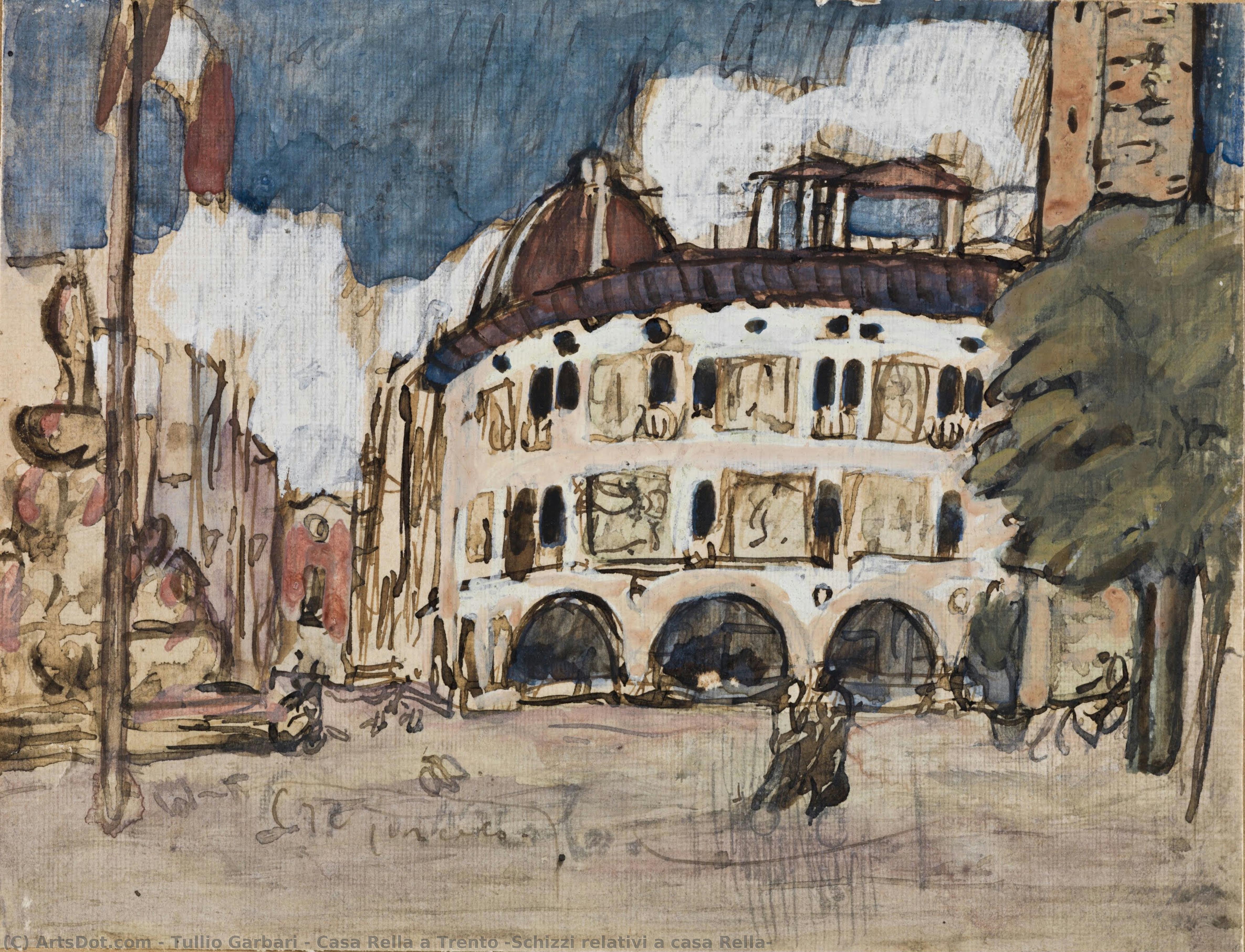 Casa Rella A Trento (schizzi Relativi A Casa Rella) — Tullio Garbari