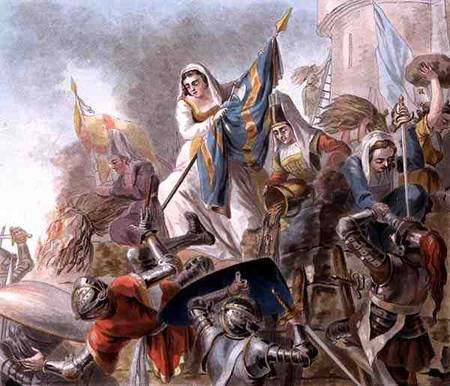 Jeanne Laisne Raises A Standard Against The Men Of Bourgogne — Antoine Louis Francois Sergent Marceau