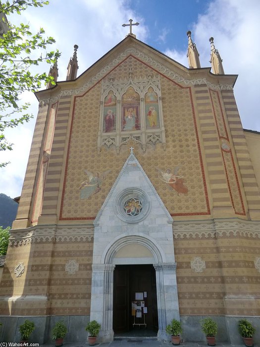 San Damiano Macra Chiesa Santi Cosma Damiano Facciata — Giovanni Di Cosma