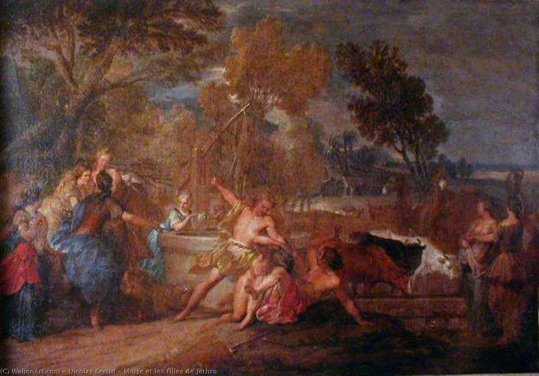 Moïse Et Les Filles De Jethro — Nicolas Bertin