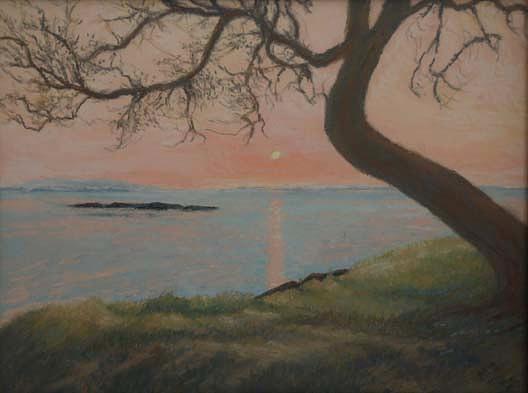 Campsite At Sunset Point, (painting) — Mary Agnes Yerkes