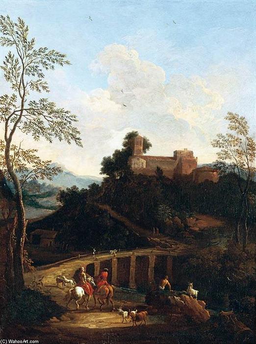 Roman Landscape Near To A Bridge — Giovanni Battista Busiri