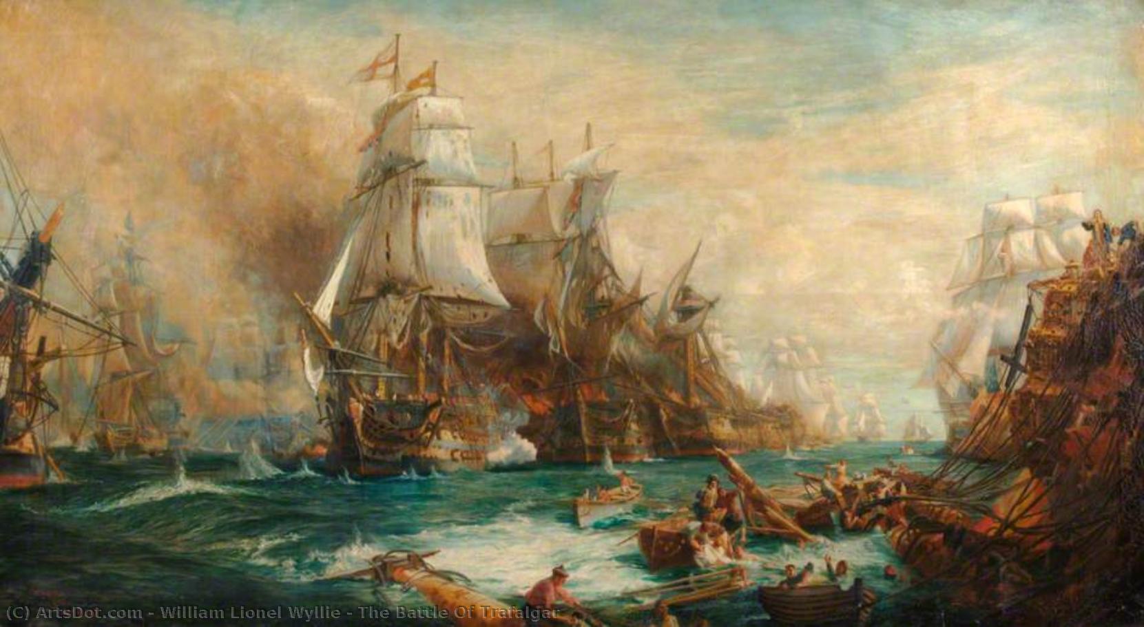 The Battle Of Trafalgar — William Lionel Wyllie