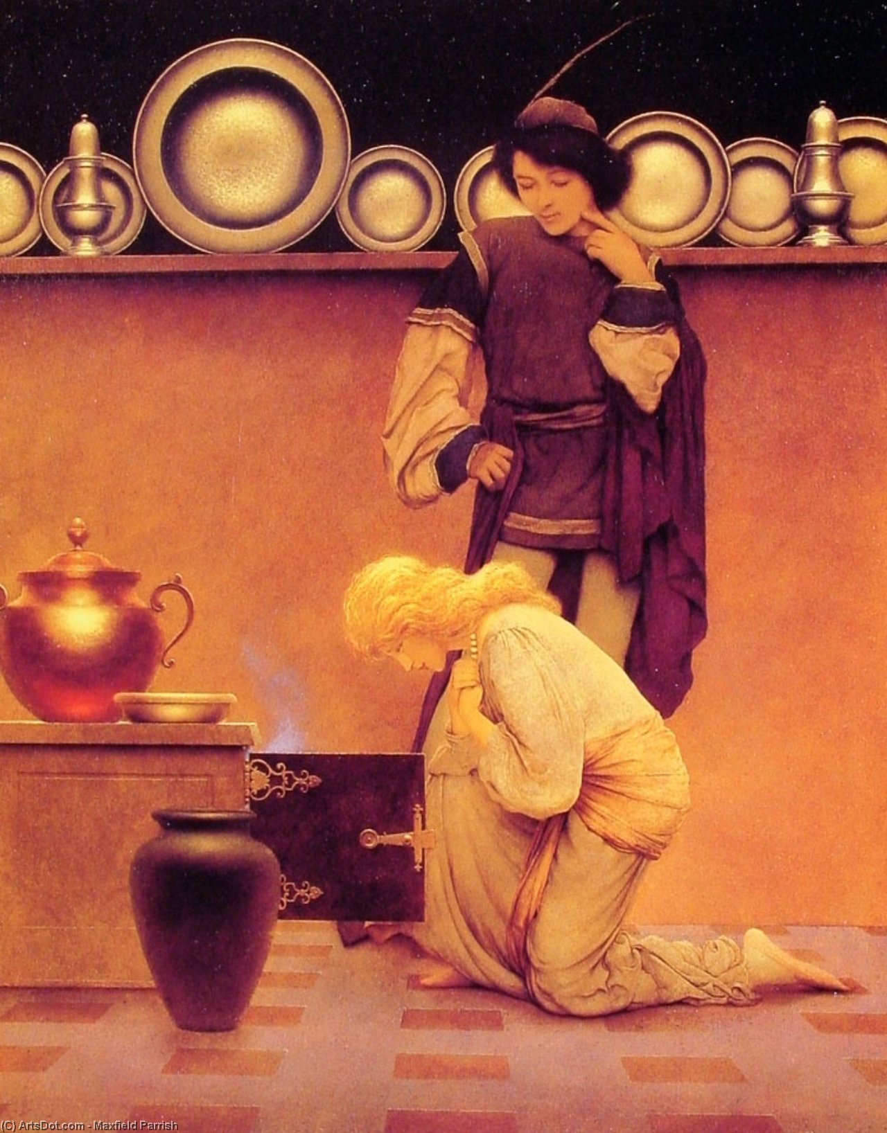 Lady Violetta And The Knave — マックスフィールド・パリッシュ