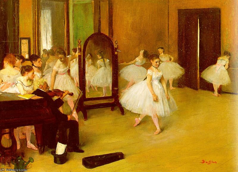 Dance Class, Approx. Oil On Wood, Metropolitan M — Hilaire-germain-edgar Degas