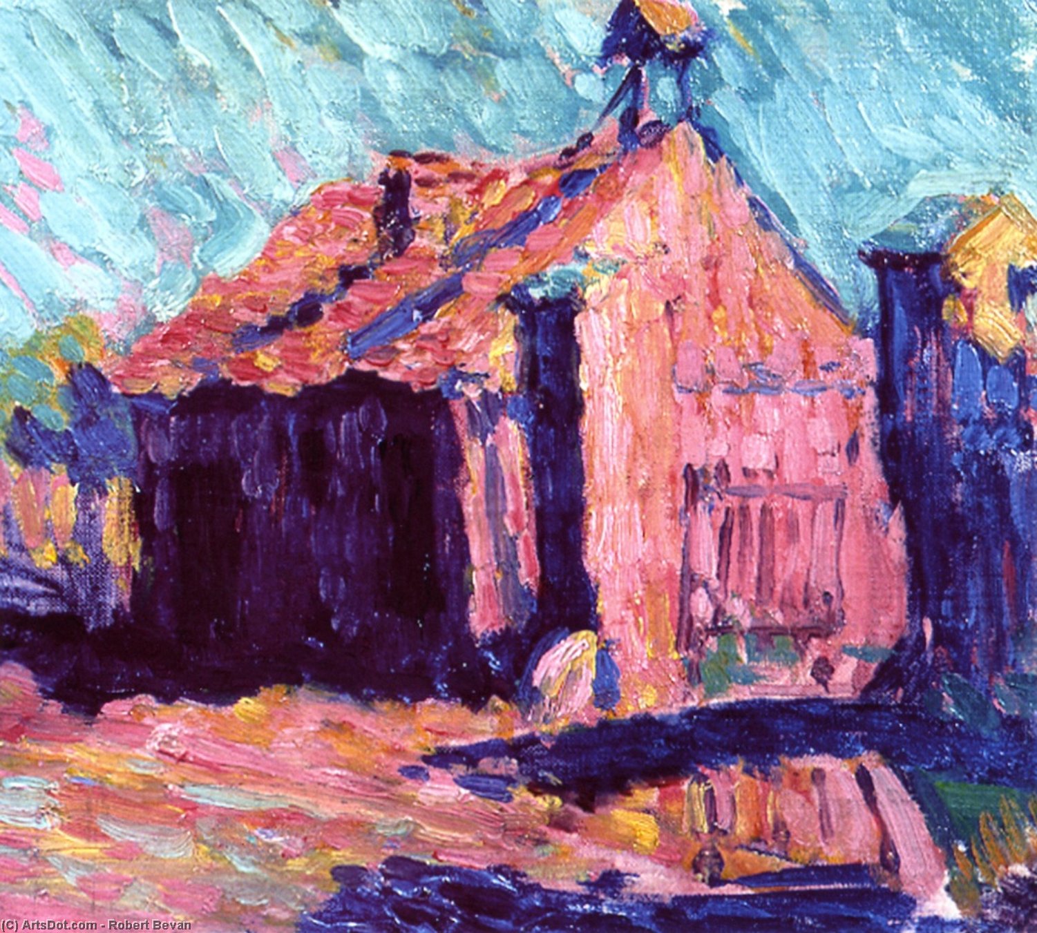 Village Houses At Szeliwy — Robert Polhill Bevan