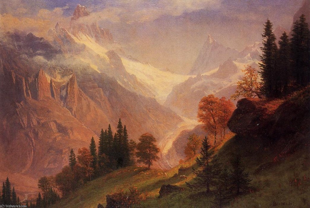 View Of The Grundlewald — Albert Bierstadt