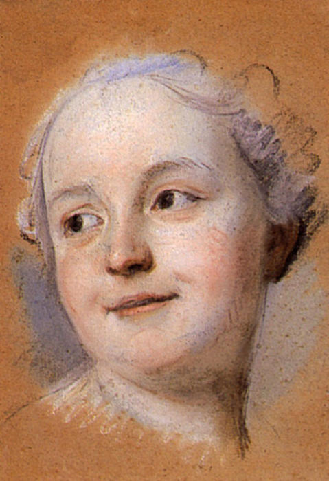 Study For Portrait Of Unknown Woman — Maurice Quentin De La Tour