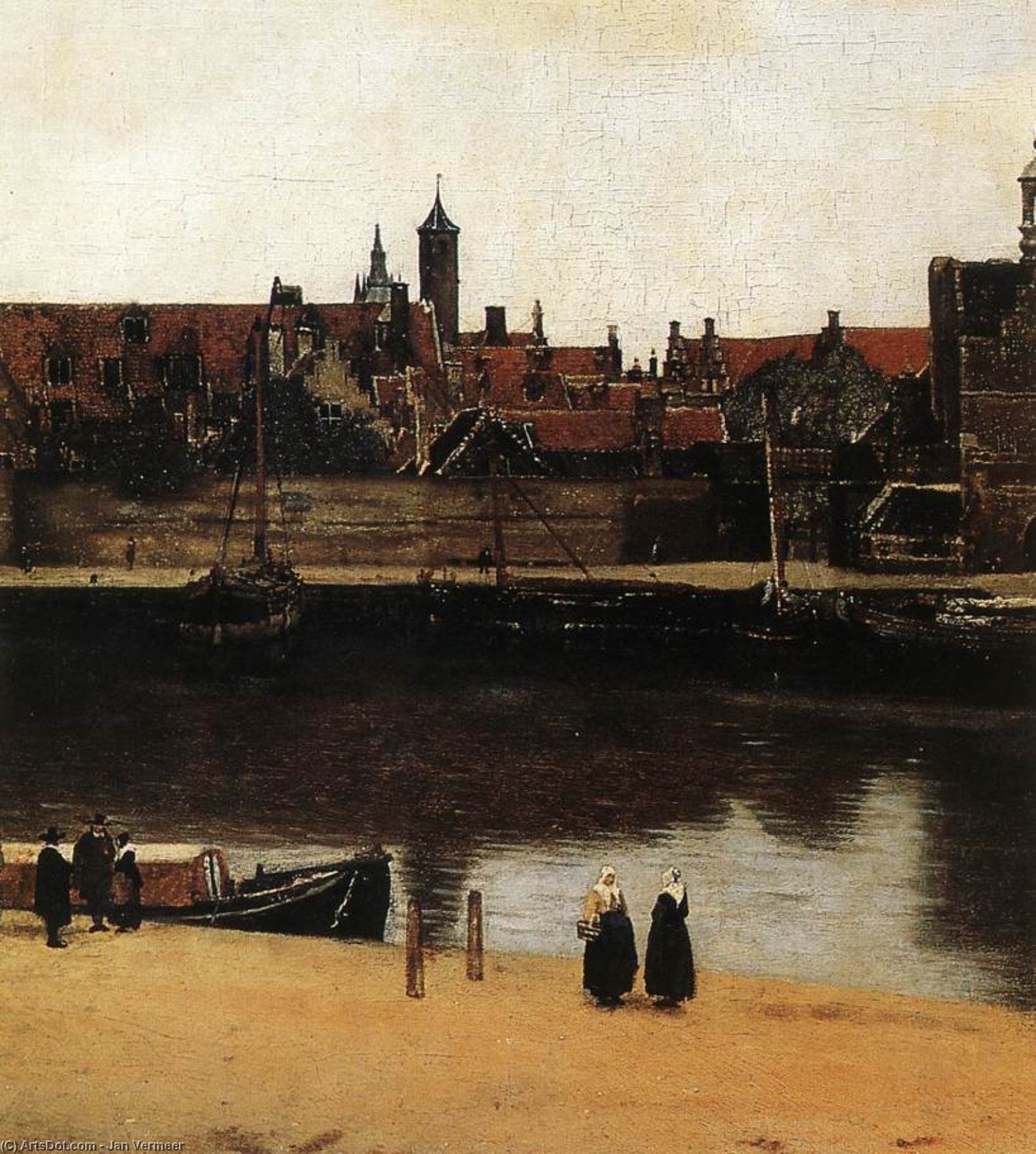 View Of Delft (detail) — Johannes Vermeer