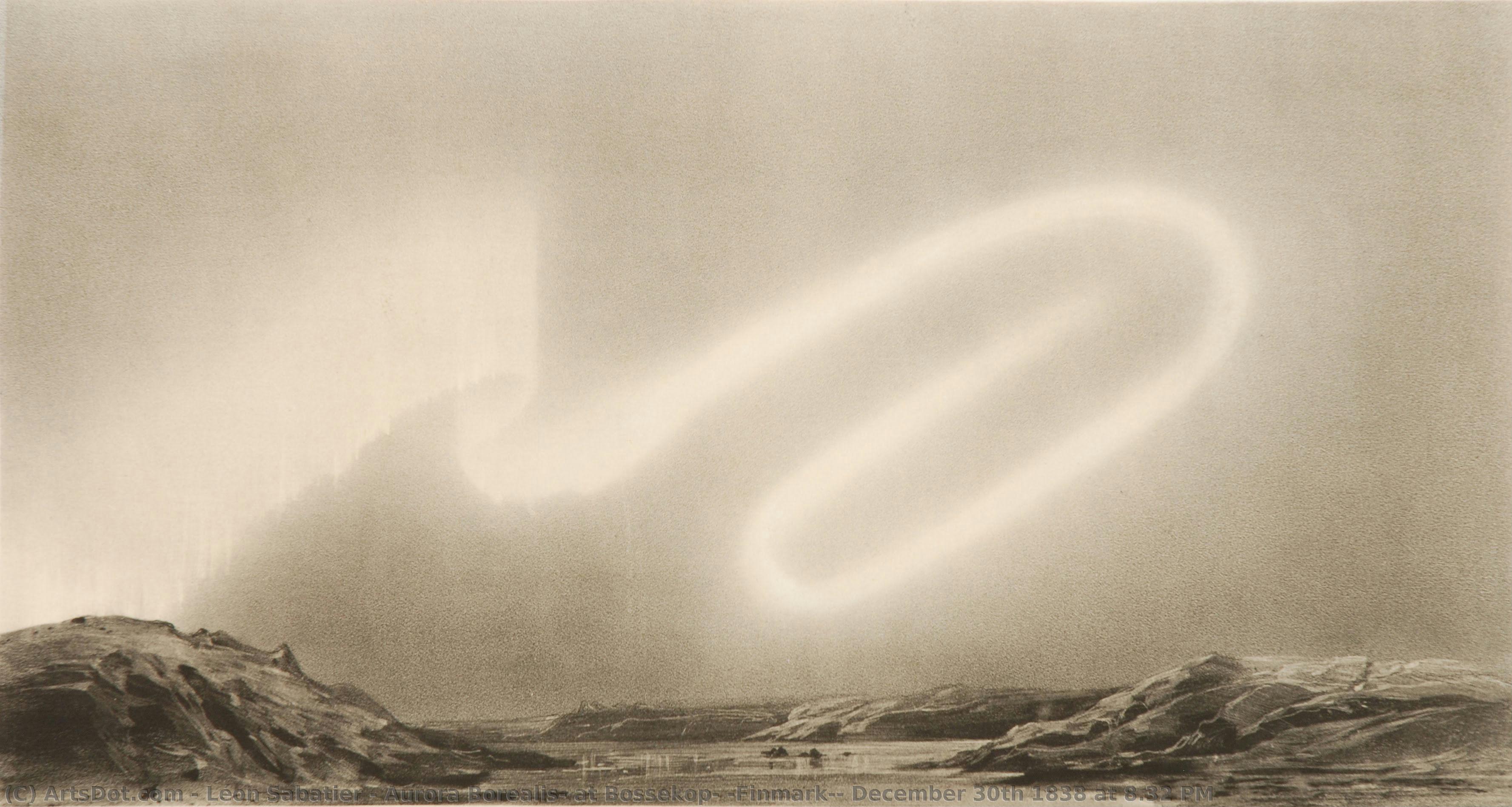 Aurora Borealis, At Bossekop, (finmark), December 30th 1838 At 8.32 Pm — Léon Sabatier