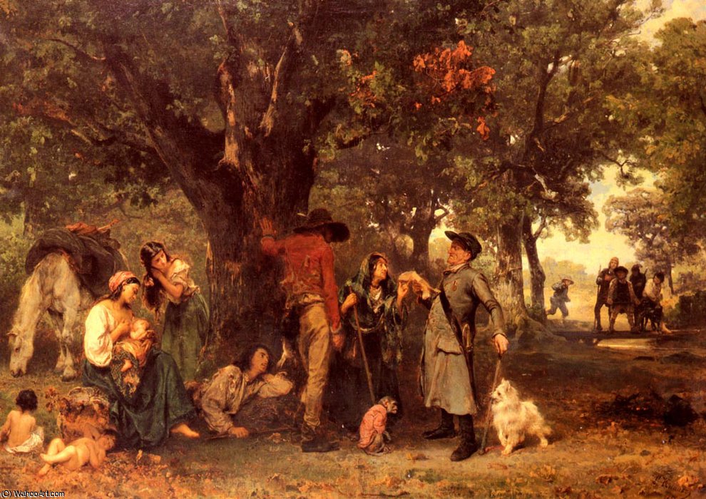 Zigeuner Im Walde — Ludwig Knaus