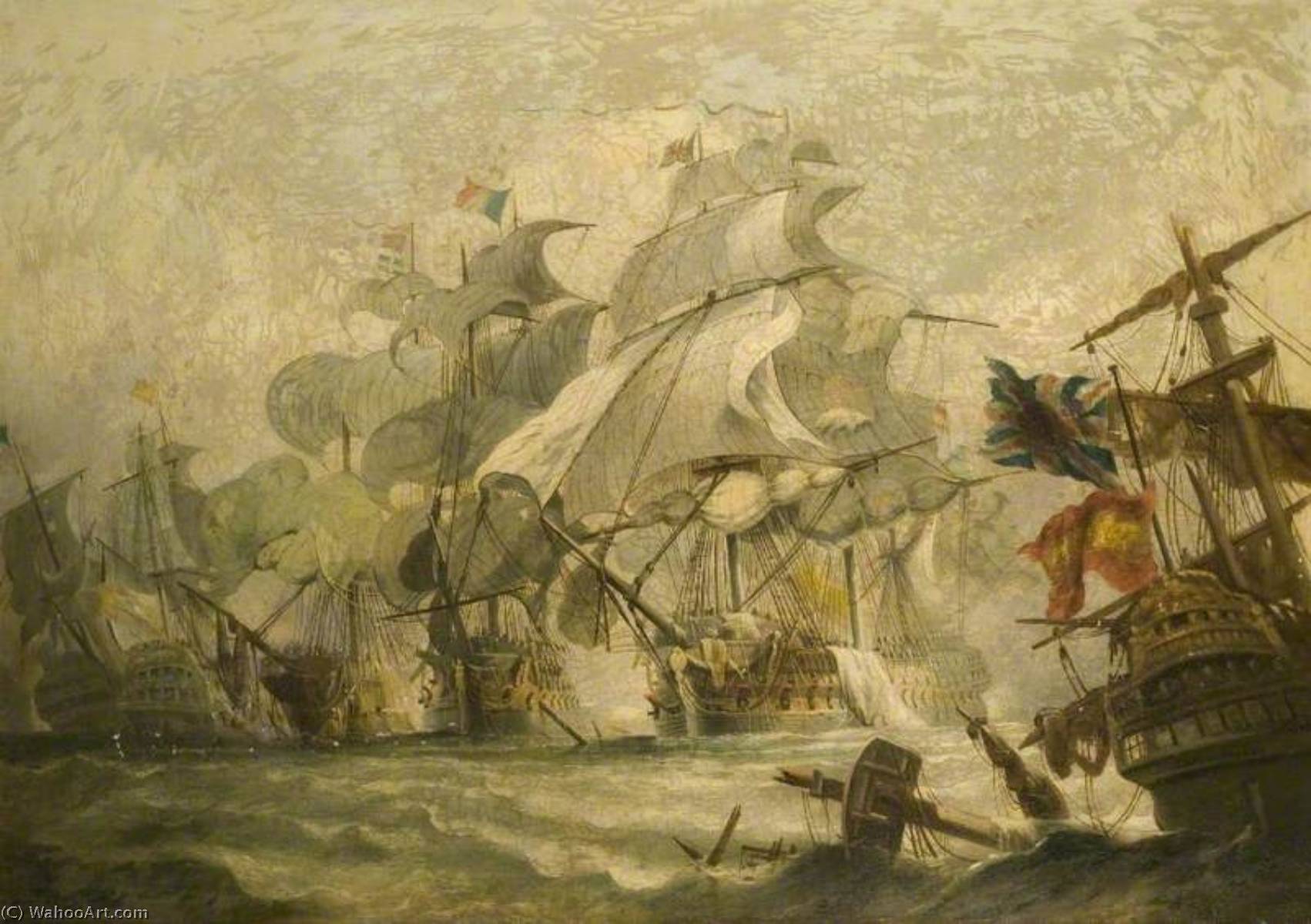 The Battle Of Trafalgar, 21 October 1805 — Philip James De Loutherbourg