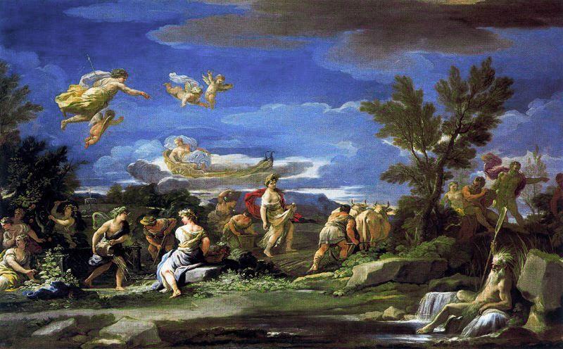 Scena Mitologica Di Agricoltura — Luca Giordano