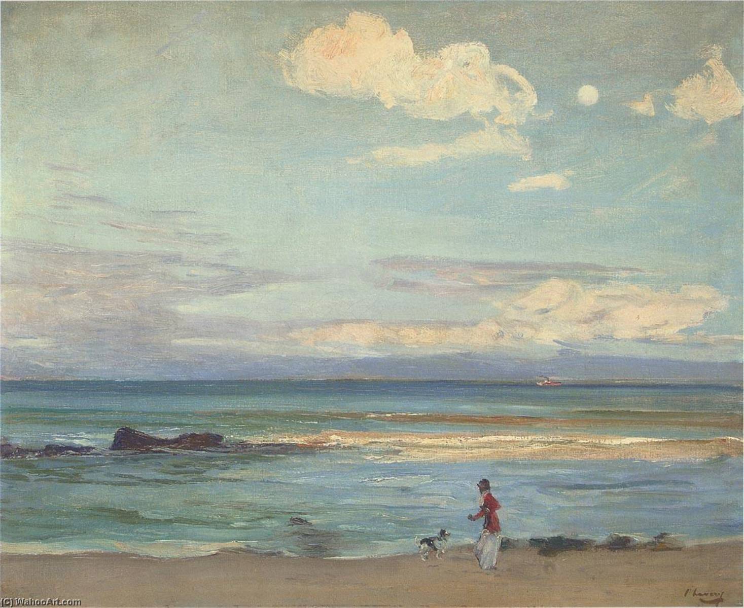 Evening On The Coast Of Spain, From Tangier — Sir John Lavery
