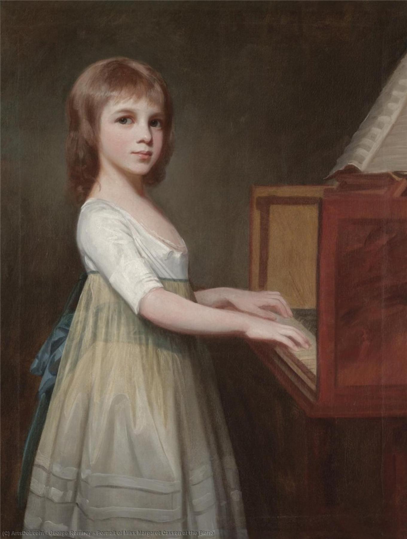 Portrait Of Miss Margaret Casson At The Piano — George Romney