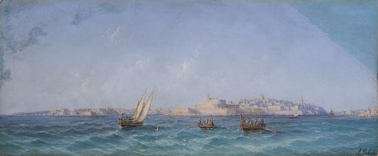 View Of La Valletta From The Sea — Luigi Maria Galea