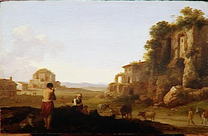 Ruines Du Palais Des Empereurs Et Temple De Minerva Medica A Rome — Cornelis Van Poelenburch