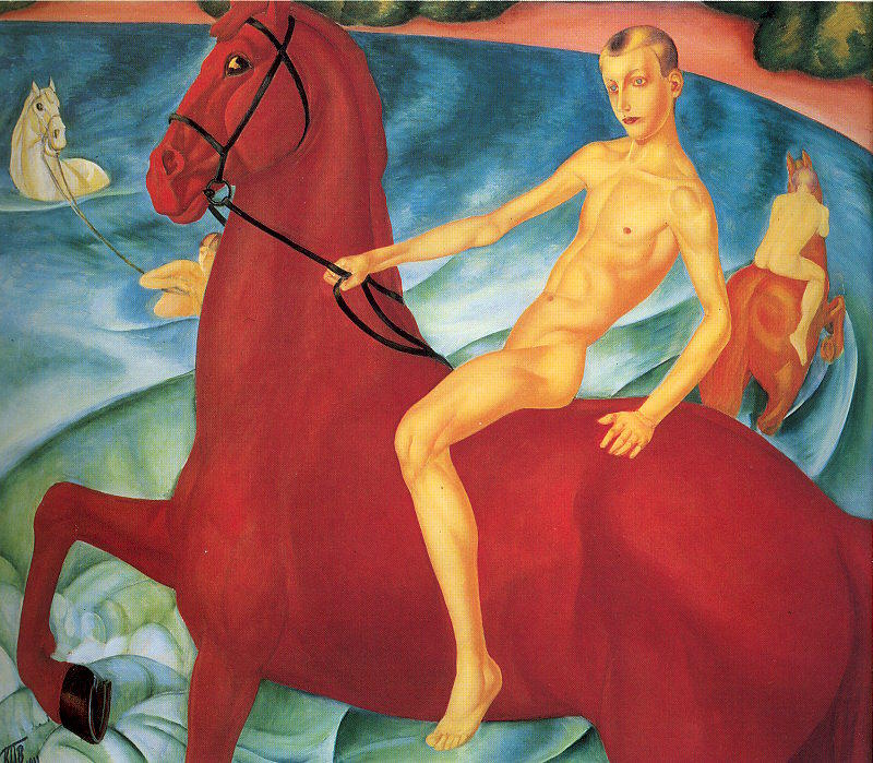Bathing The Red Horse — Kuzma Petrov-vodkin