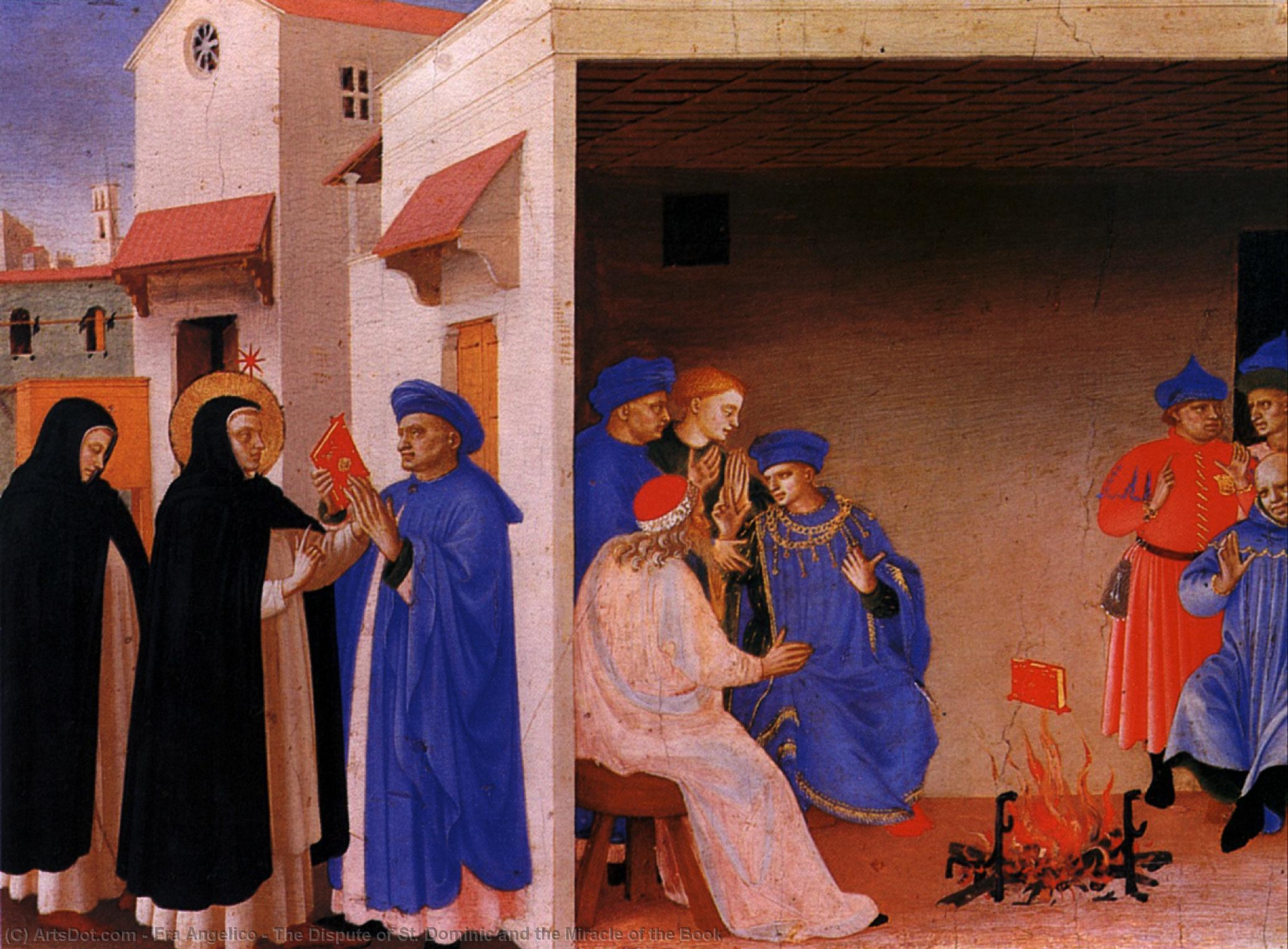 Die Dispute Von St. Dominik Und Das Wunder Des Buches — Fra Angelico