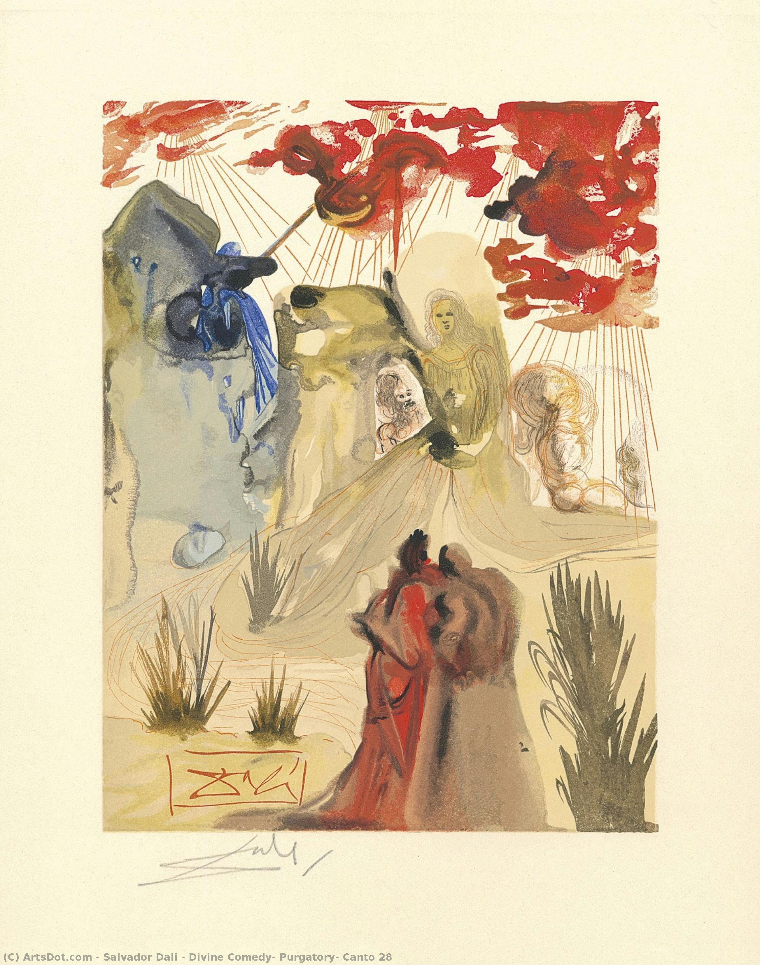 Göttliche Komödie, Fegefeuer: Gesang 28 — Salvador Dalí