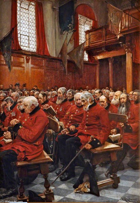 The Last Muster, Sunday At The Royal Hospital — Sir Hubert Von Herkomer