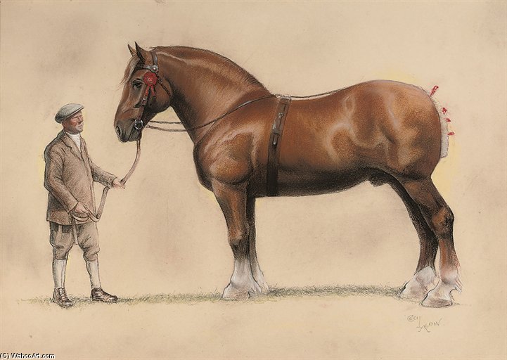A Suffolk Punch And His Groom — Beatrice Parsons