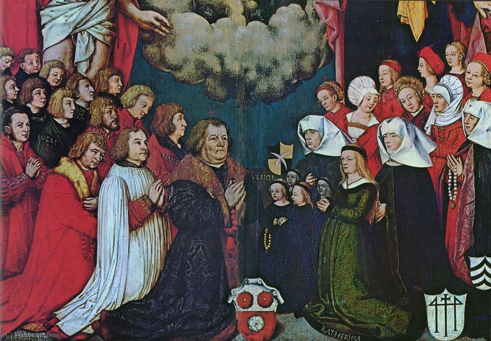 Portrait Of Ulrich Schwarz And His Family (detail) — Hans The Elder Holbein