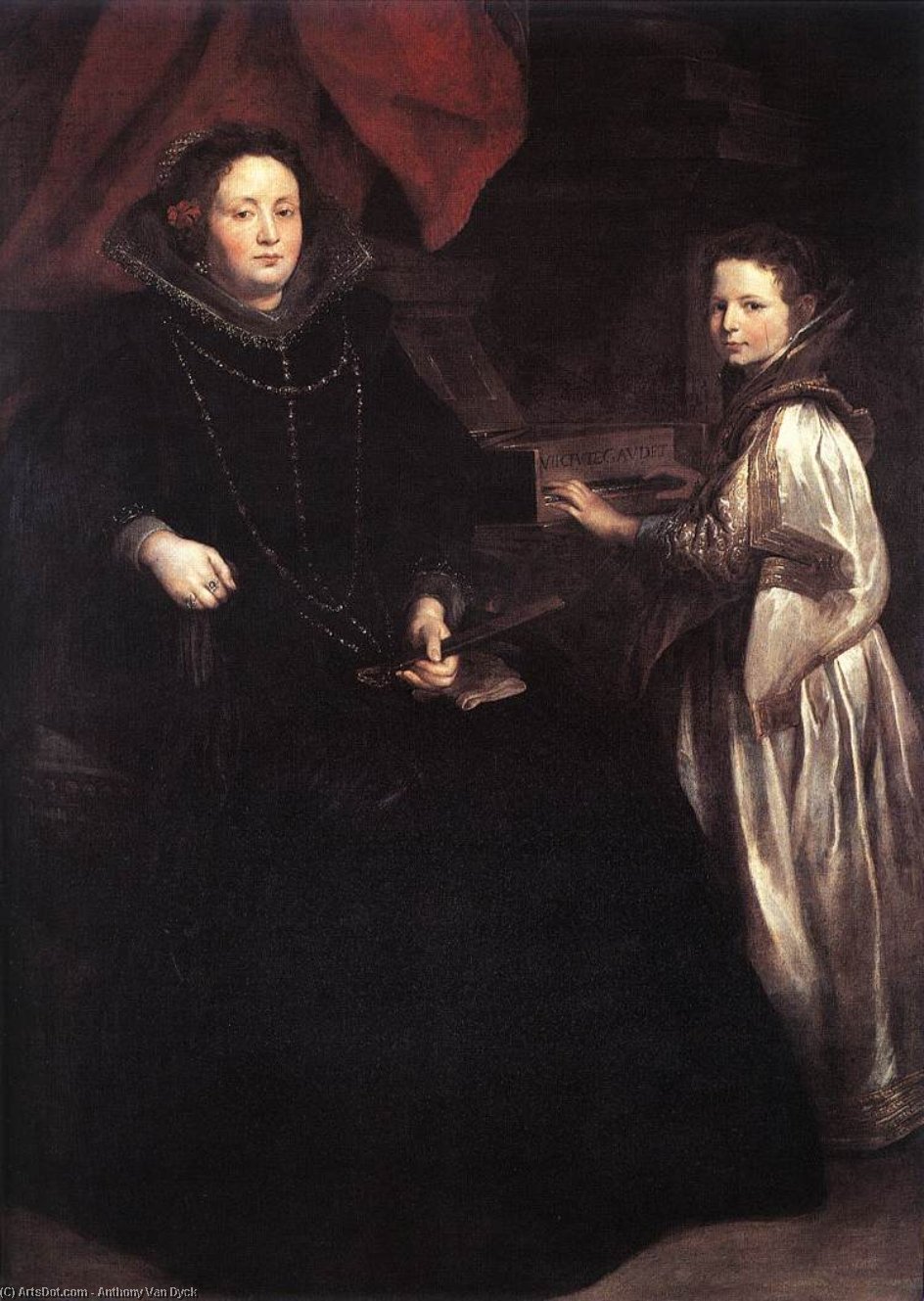 Portrait Of Porzia Imperiale And Her Daughter — Sir Anthony Van Dyck