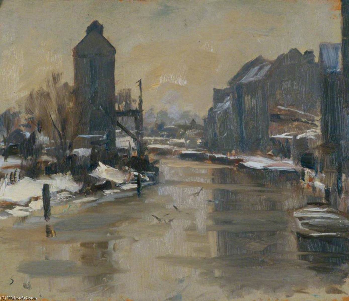 The Frozen River, Norwich — Edward Brian Seago