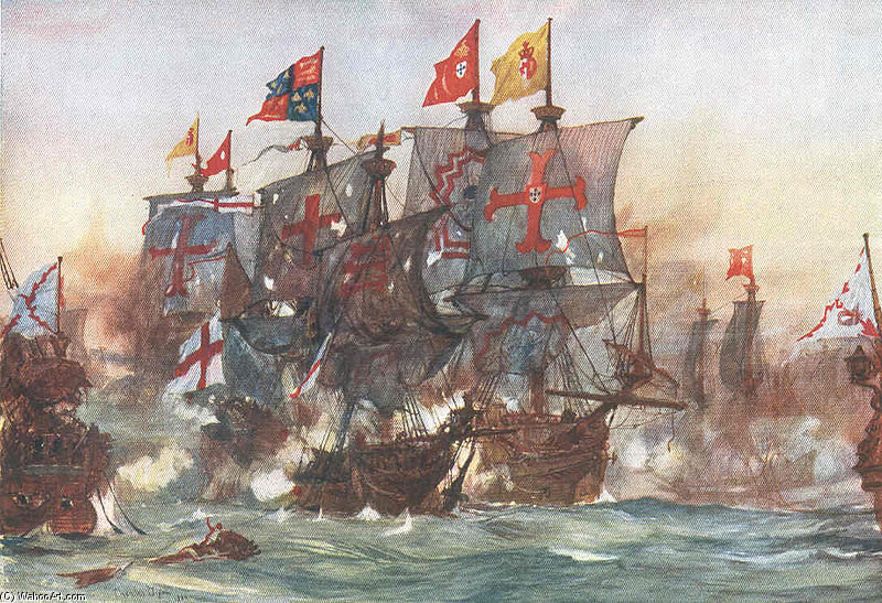 The Last Fight Of The Revenge Off Flores In The Azores — Charles Edward Dixon