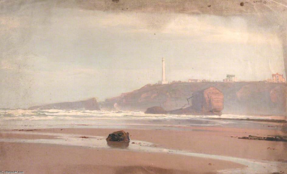 Coastal Scene With Lighthouse — Wilfred Williams Ball