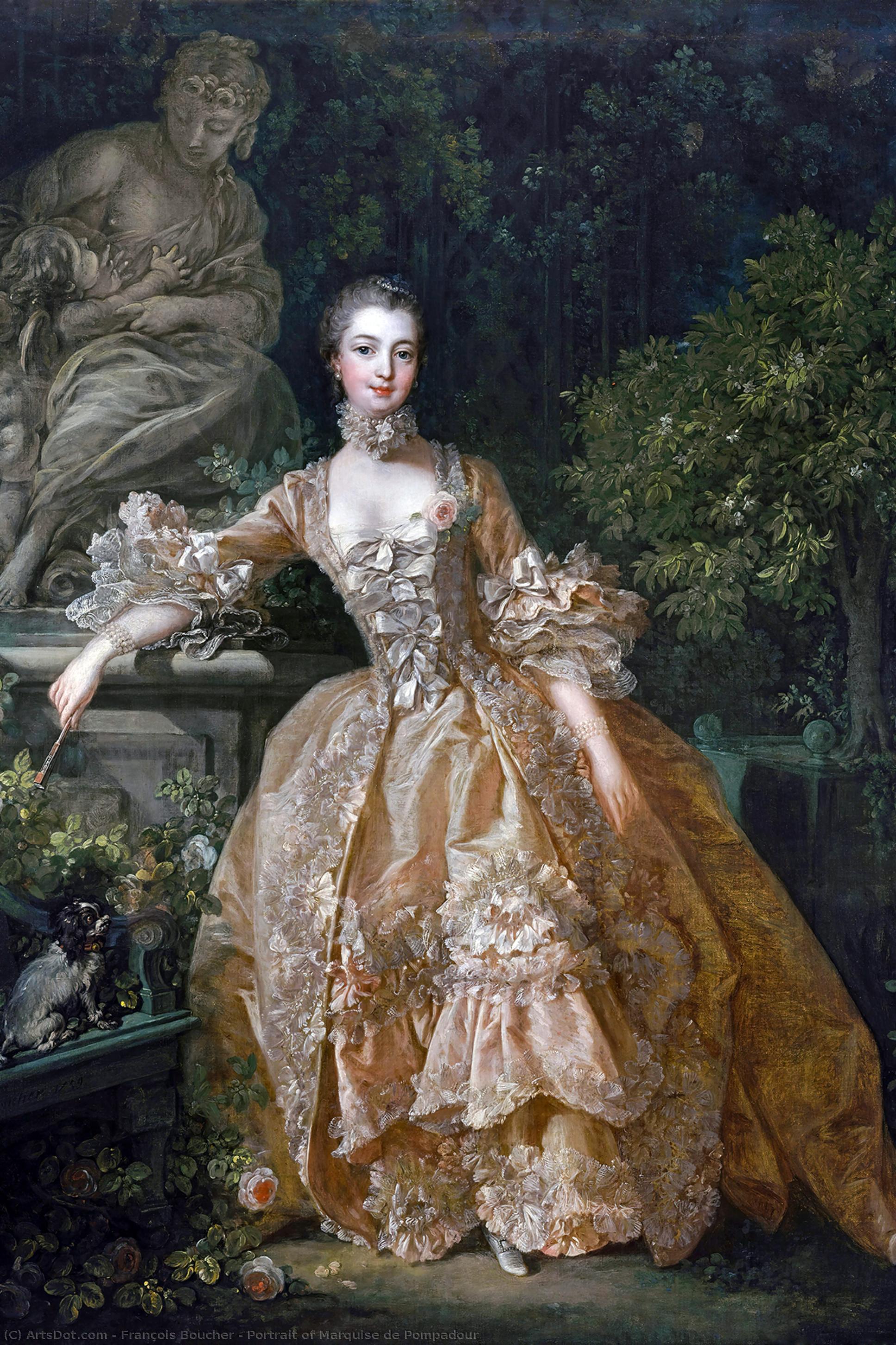Portrait Of Marquise De Pompadour — François Boucher