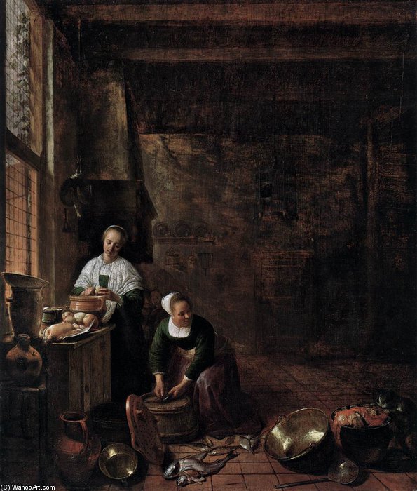 A Kitchen — Hendrick Maertensz Sorgh