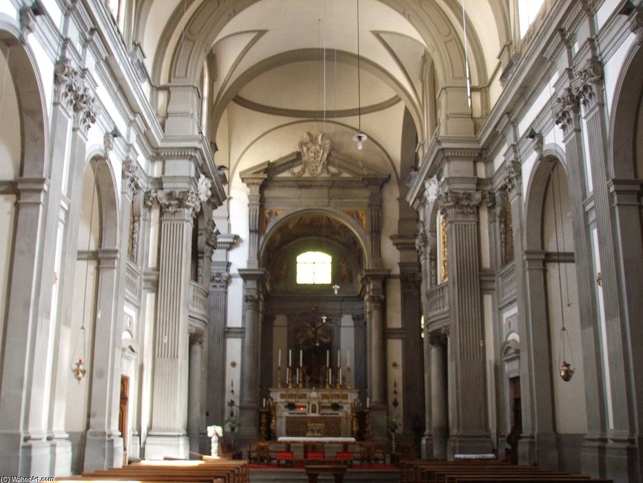 Santa Felicita Church, Inside View, In Florence Italy — Ferdinando Ruggieri