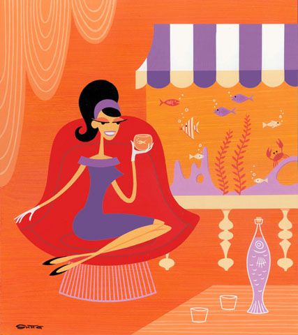 The Ichthyologist Wife — Josh Agle