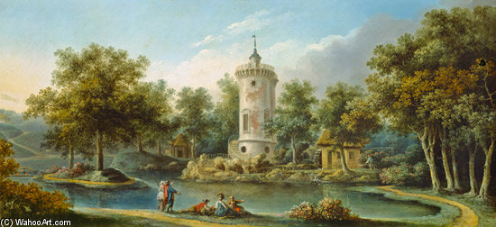 The Tour De Marlborough In The Jardin Des Mesdames — Claude Louis Chatelet
