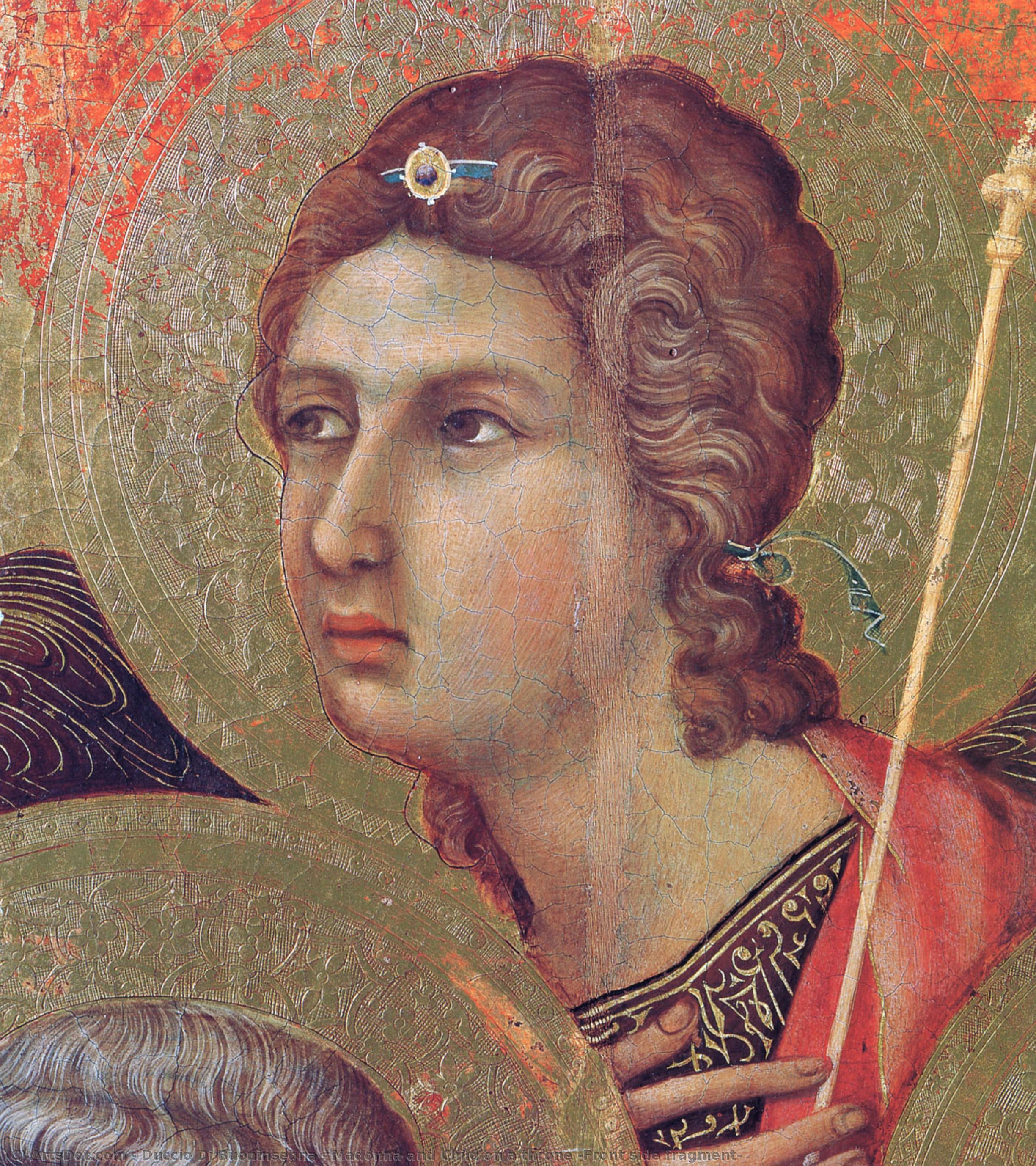 Madonna And Child On A Throne (front Side Fragment) — Duccio Di Buoninsegna